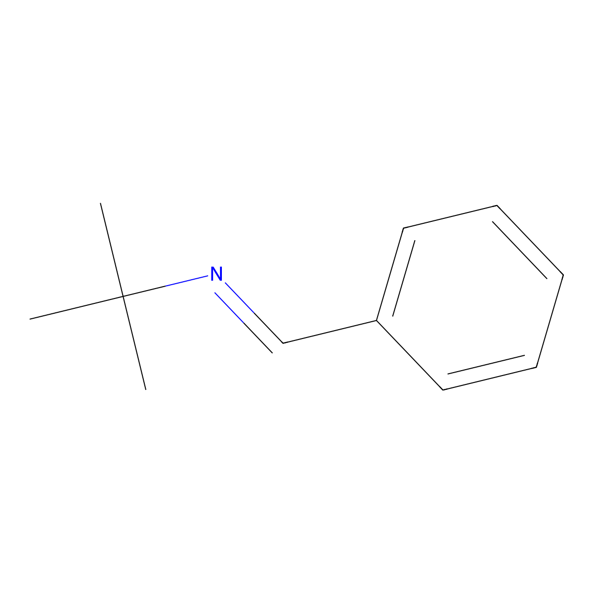 2-Methyl-N-(phenylmethylene)-2-propanamine molecular structure, CAS 6852-58-0