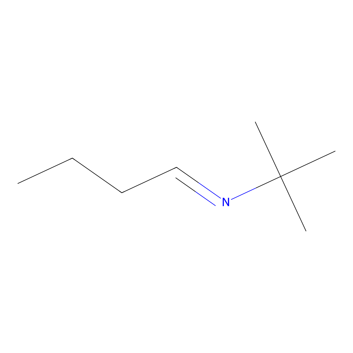 N-Butylidene-2-methyl-2-propanamine molecular structure, CAS 6852-59-1