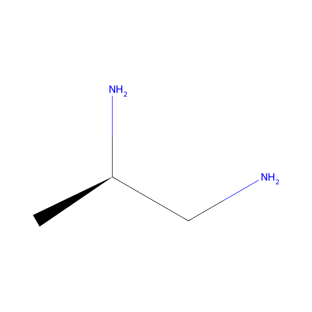 1,2-Diaminopropane, (R)- molecular structure, CAS 6852-78-4