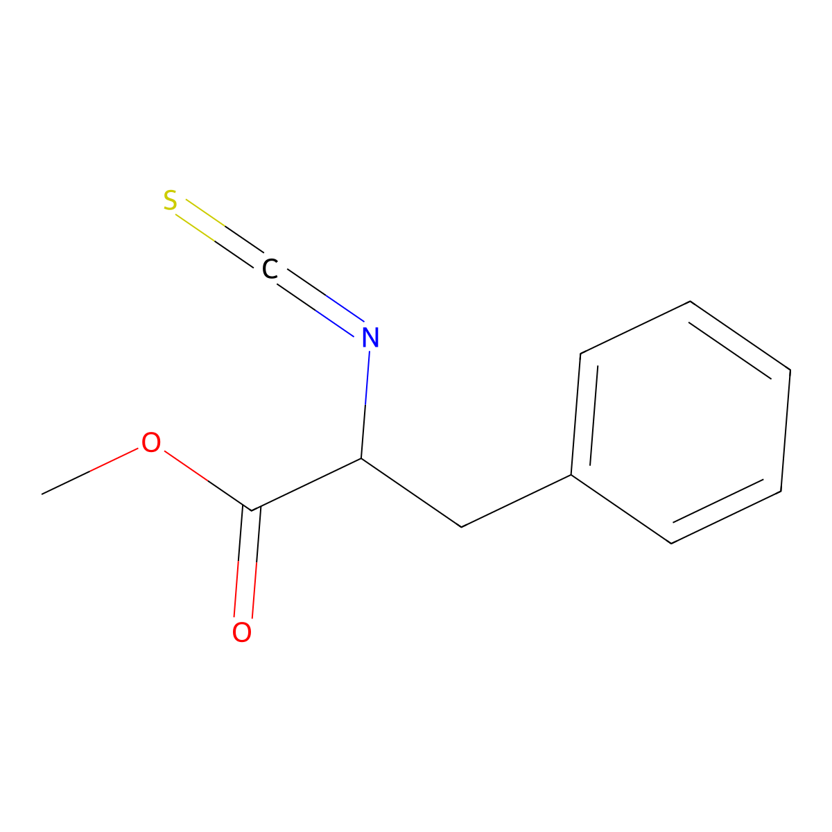 Methyl 2-isothiocyanato-3-phenylpropanoate molecular structure, CAS 68521-58-4