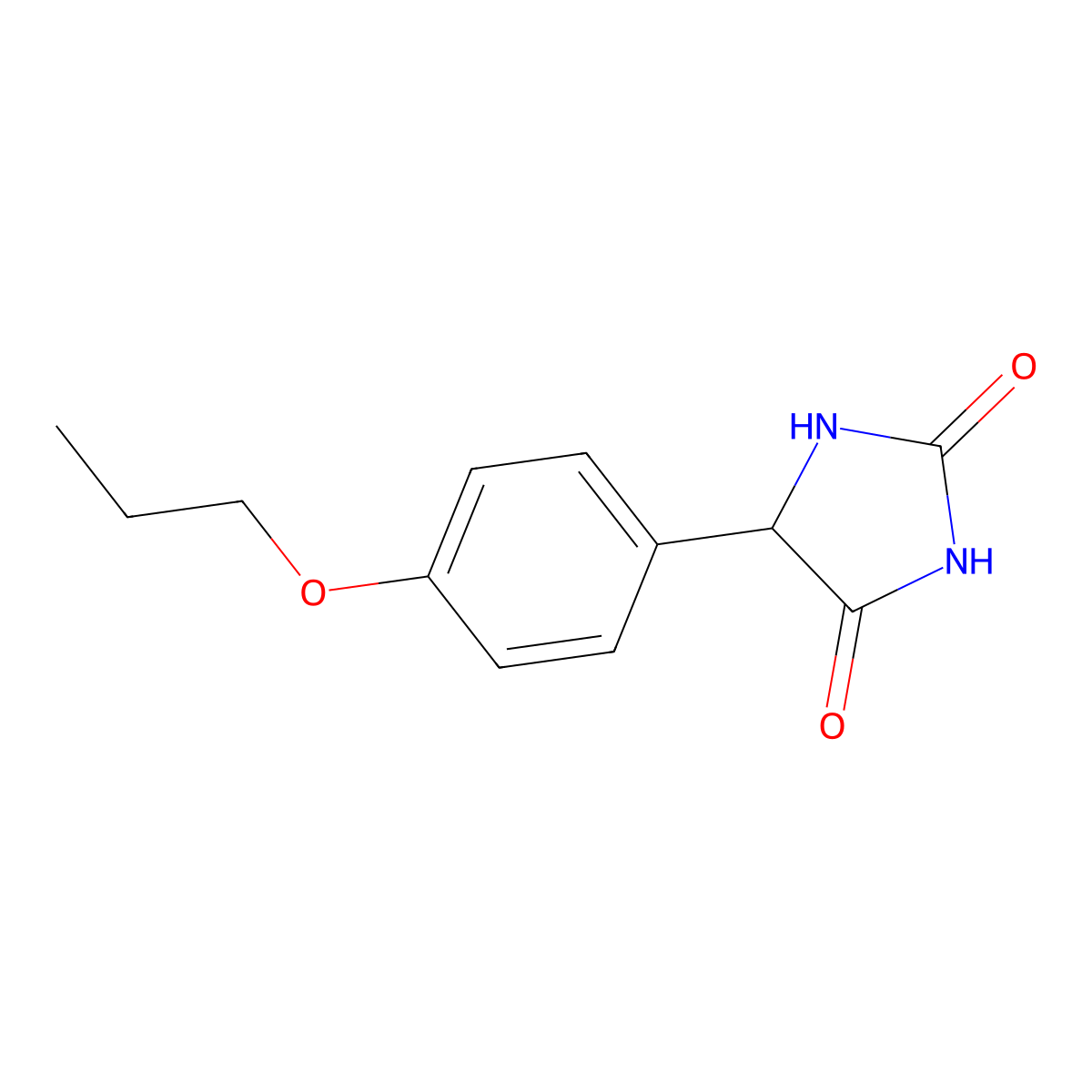 5-(4-Propoxyphenyl)imidazolidine-2,4-dione molecular structure, CAS 68524-23-2