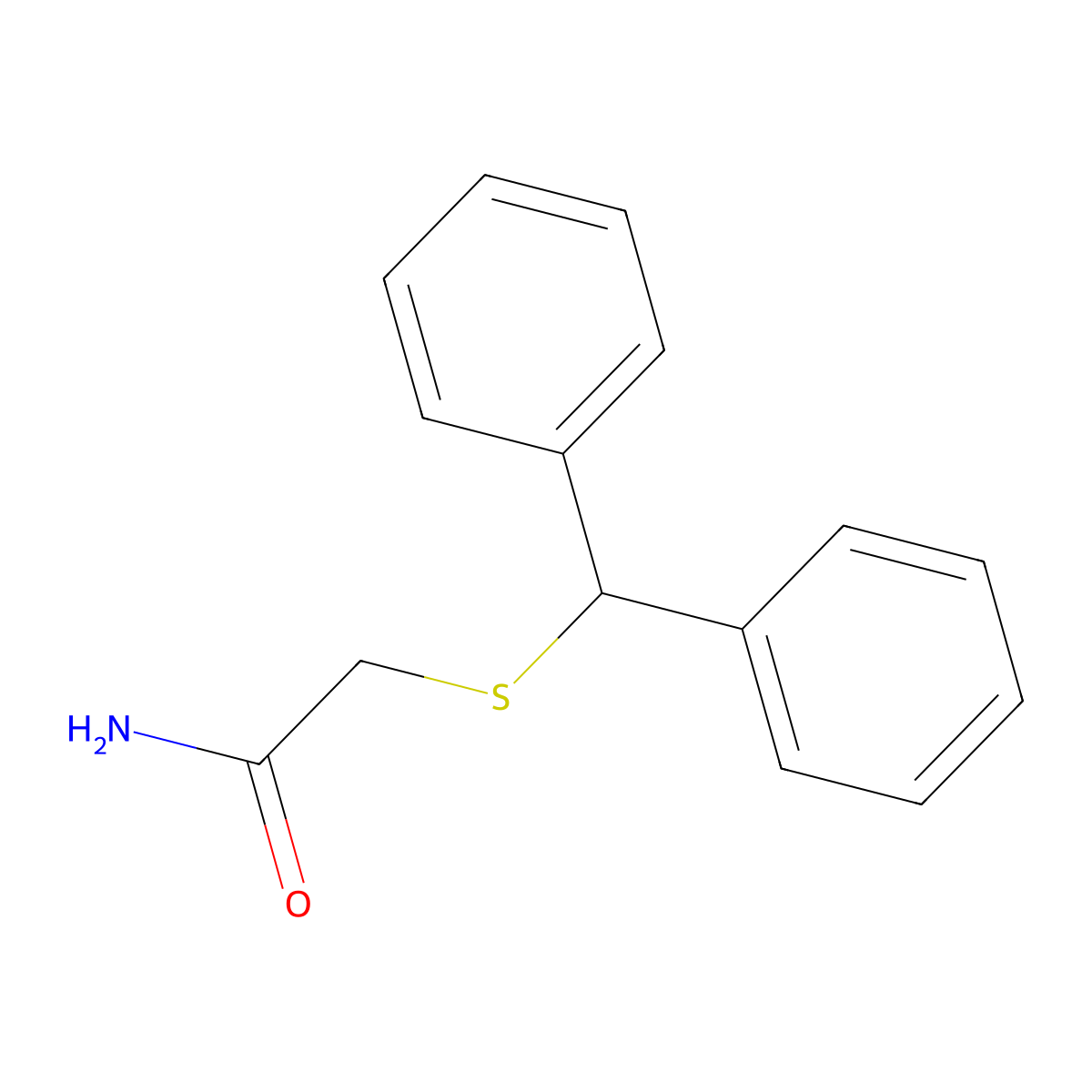 Deoxy modafinil molecular structure, CAS 68524-30-1
