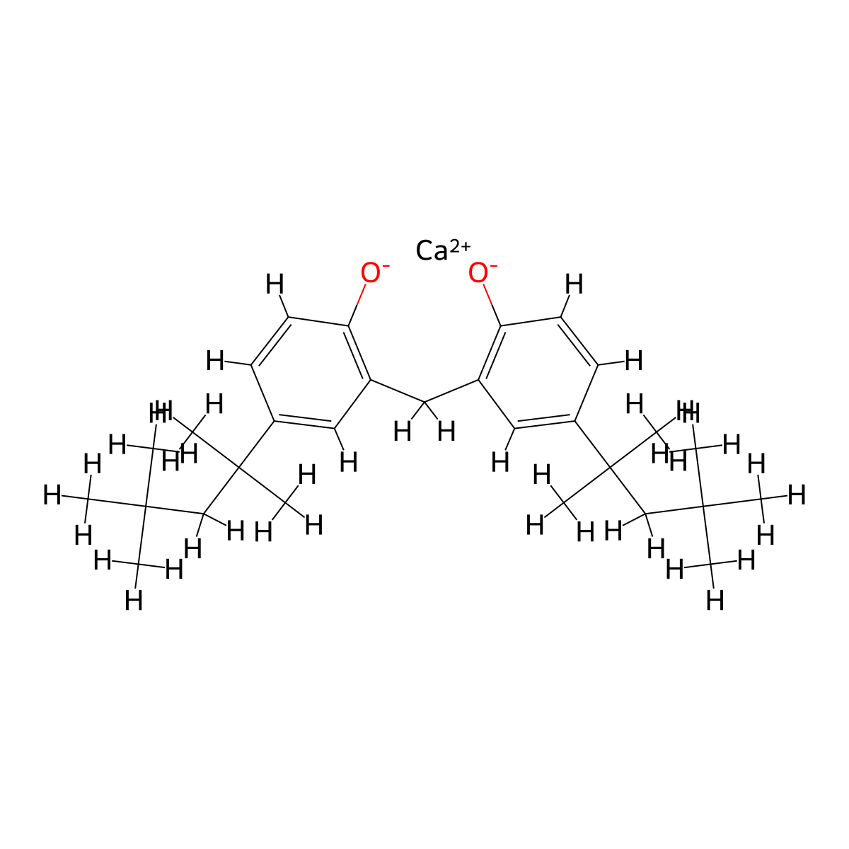 Phenol, 2,2'-methylenebis[4-(1,1,3,3-tetramethylbutyl)-, calcium salt (1:?) molecular structure, CAS 68527-62-8