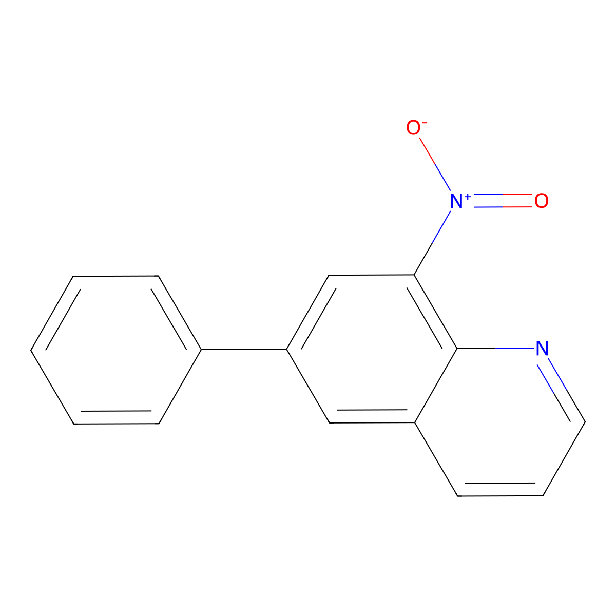 8-Nitro-6-phenylquinoline molecular structure, CAS 68527-70-8