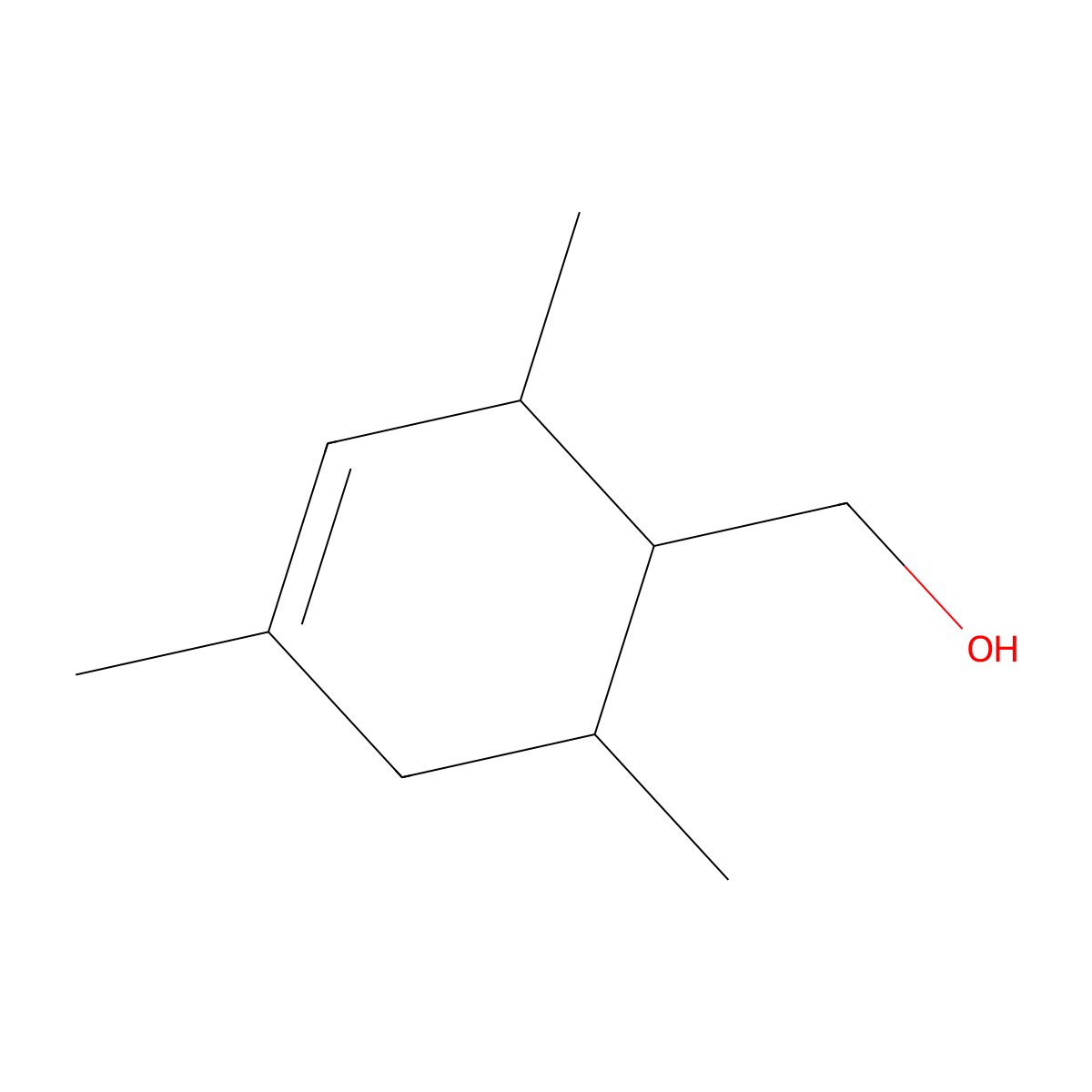 Isocyclogeraniol molecular structure, CAS 68527-77-5