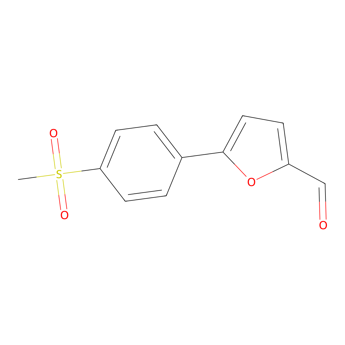 5-[4-(Methylsulfonyl)phenyl]-2-furaldehyde molecular structure, CAS 68528-29-0
