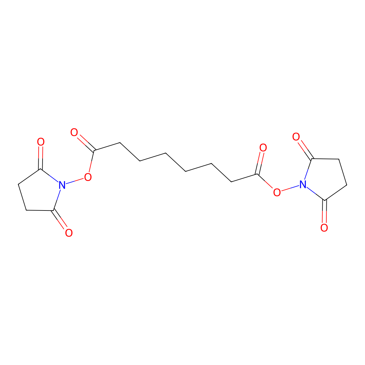 N-Hydroxysuccinimide suberic acid ester molecular structure, CAS 68528-80-3