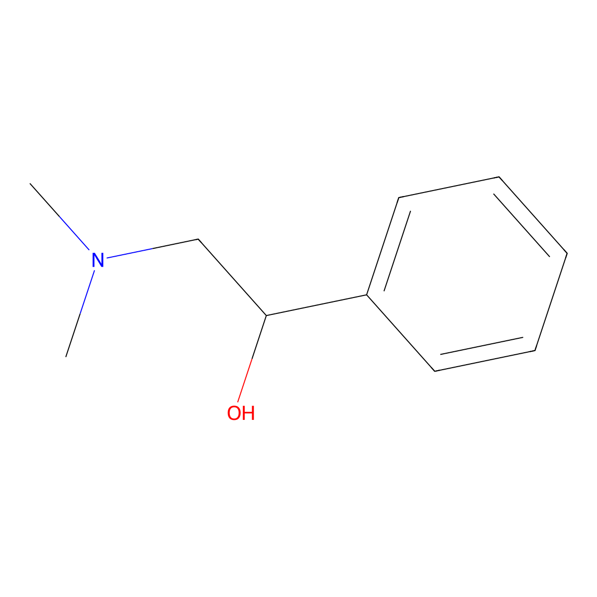 2-(Dimethylamino)-1-phenylethanol molecular structure, CAS 6853-14-1
