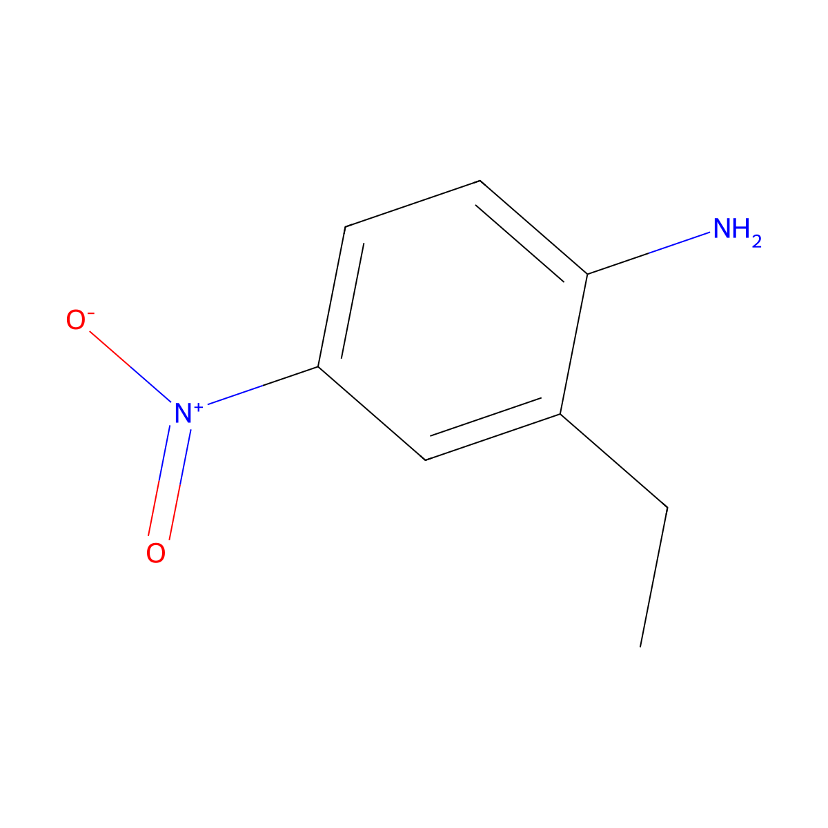 2-Ethyl-4-nitroaniline molecular structure, CAS 6853-29-8