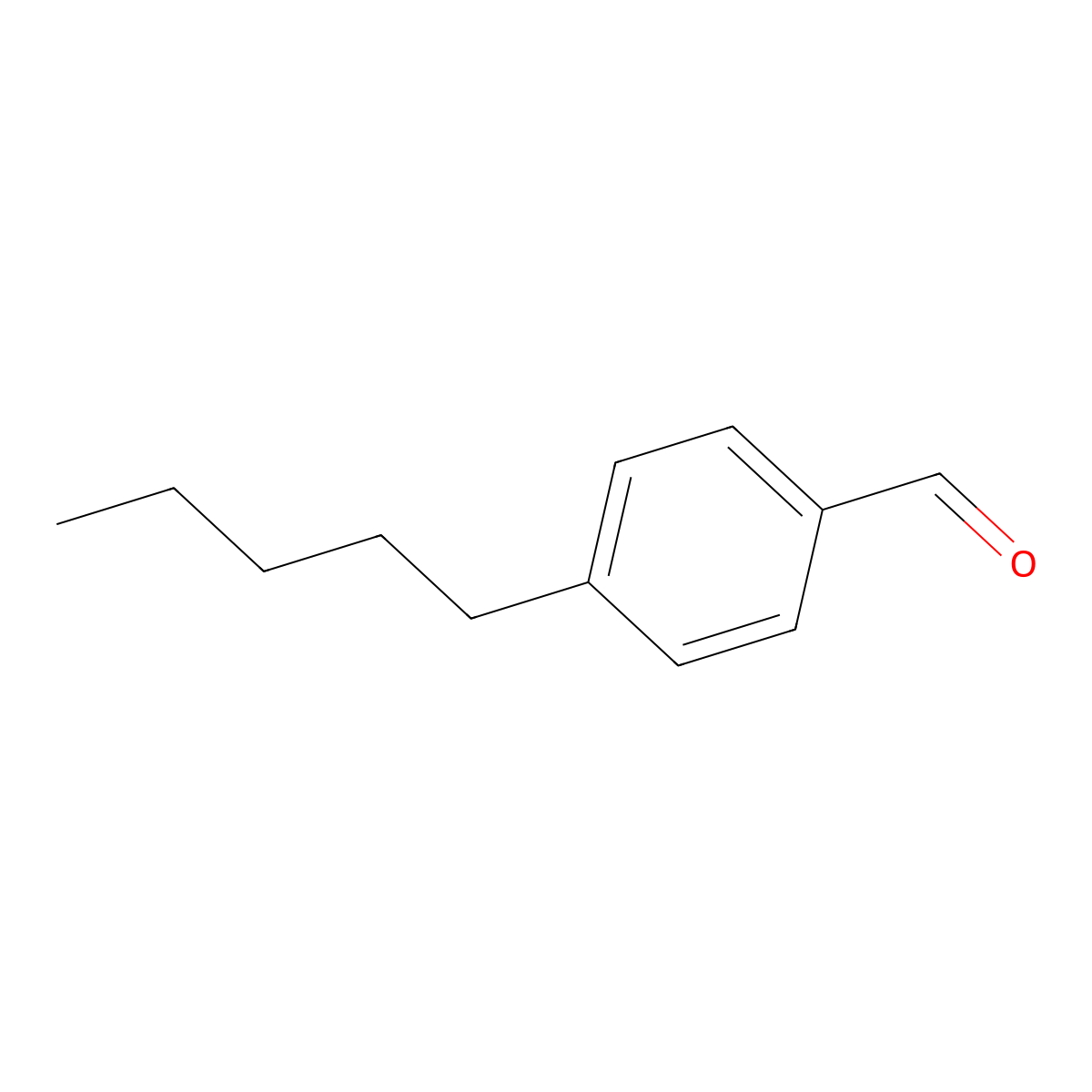 Benzaldehyde, 4-pentyl- molecular structure, CAS 6853-57-2