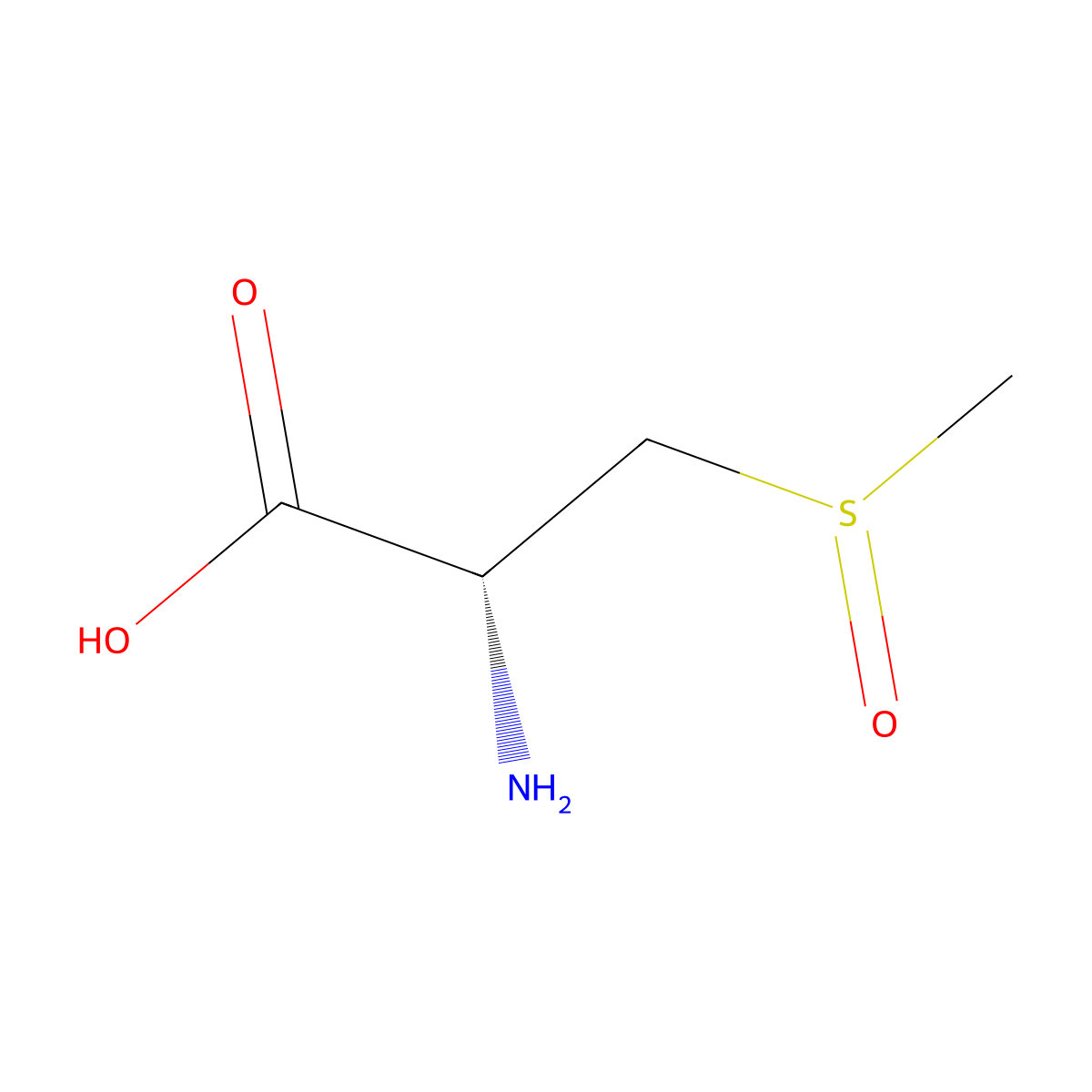 (2R)-2-Amino-3-(methylsulfinyl)propanoic acid molecular structure, CAS 6853-87-8