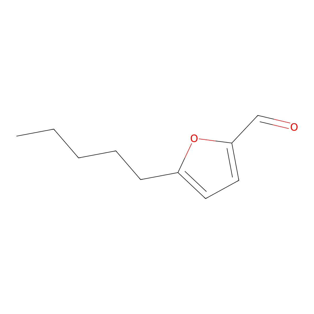 5-Pentylfuran-2-carbaldehyde molecular structure, CAS 68532-62-7
