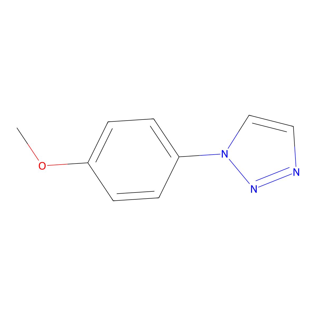 1-(4-methoxyphenyl)-1H-1,2,3-triazole molecular structure, CAS 68535-49-9