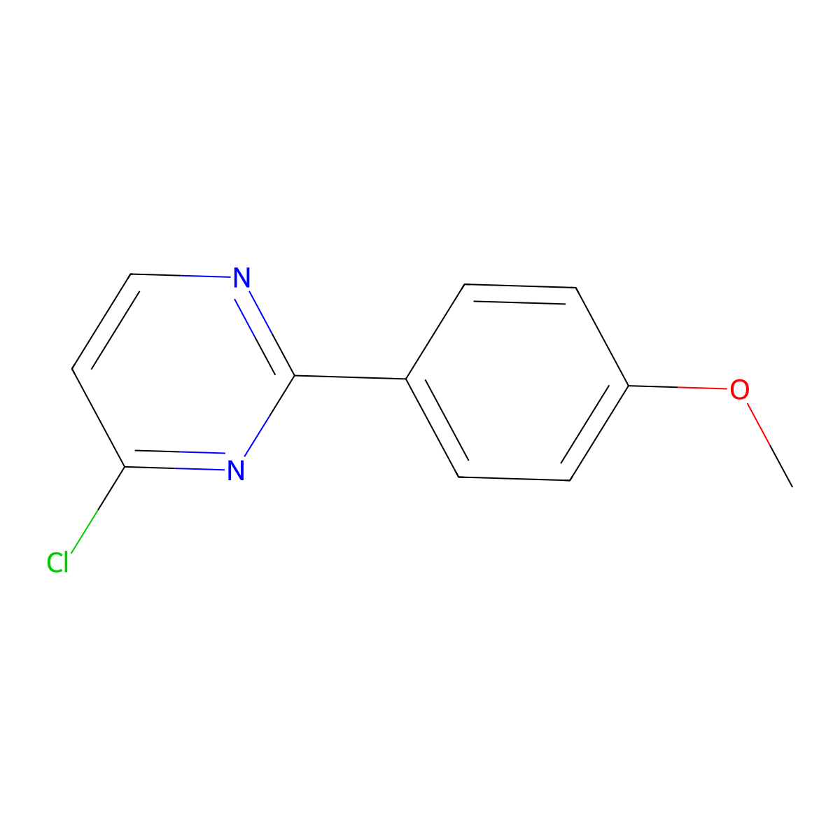 4-Chloro-2-(4-methoxyphenyl)pyrimidine molecular structure, CAS 68535-54-6