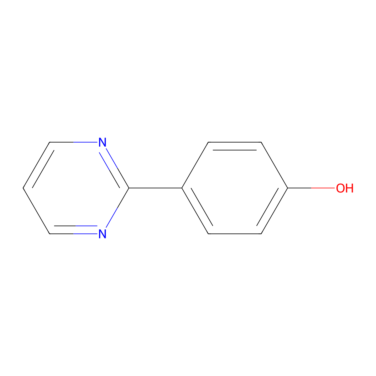 4-(2-Pyrimidinyl)phenol molecular structure, CAS 68535-55-7