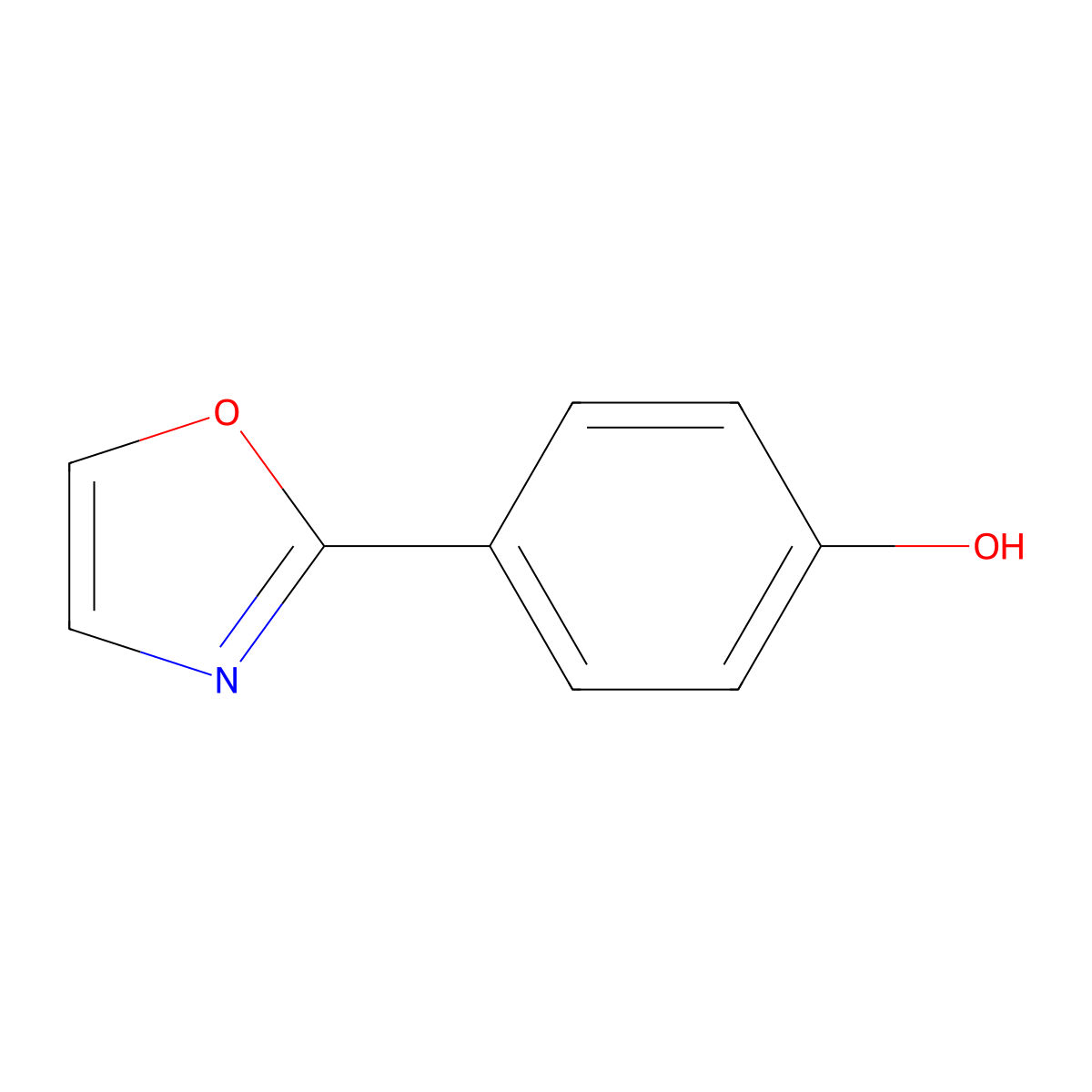 4-(Oxazol-2-yl)phenol molecular structure, CAS 68535-56-8