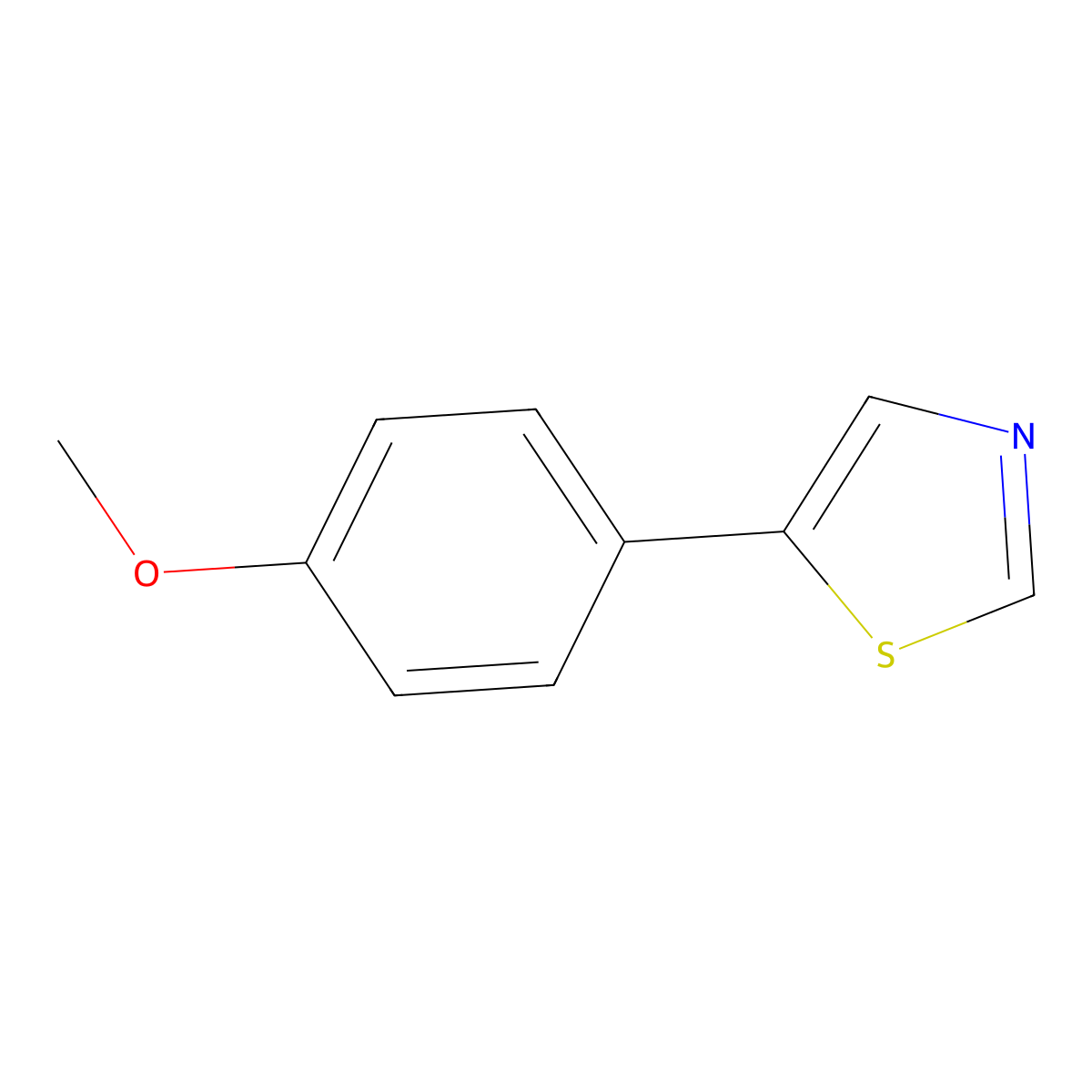 5-(4-Methoxyphenyl)thiazole molecular structure, CAS 68535-58-0