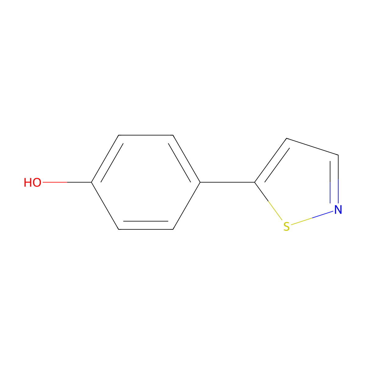 4-(Isothiazol-5-yl)phenol molecular structure, CAS 68535-60-4