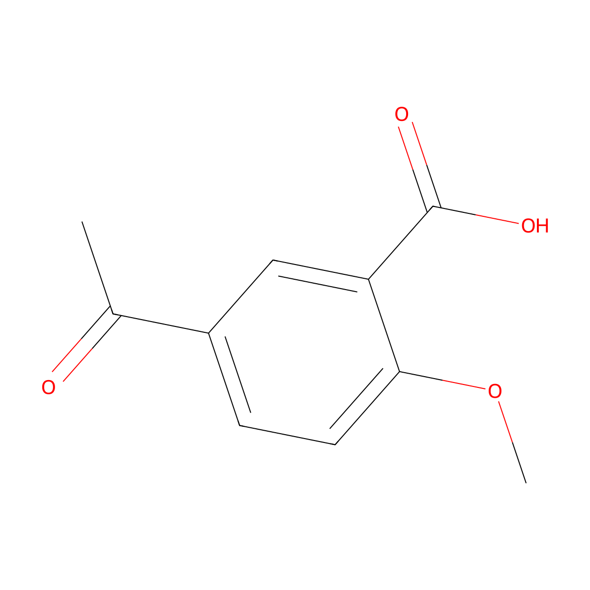5-Acetyl-2-methoxybenzoic acid molecular structure, CAS 68535-61-5