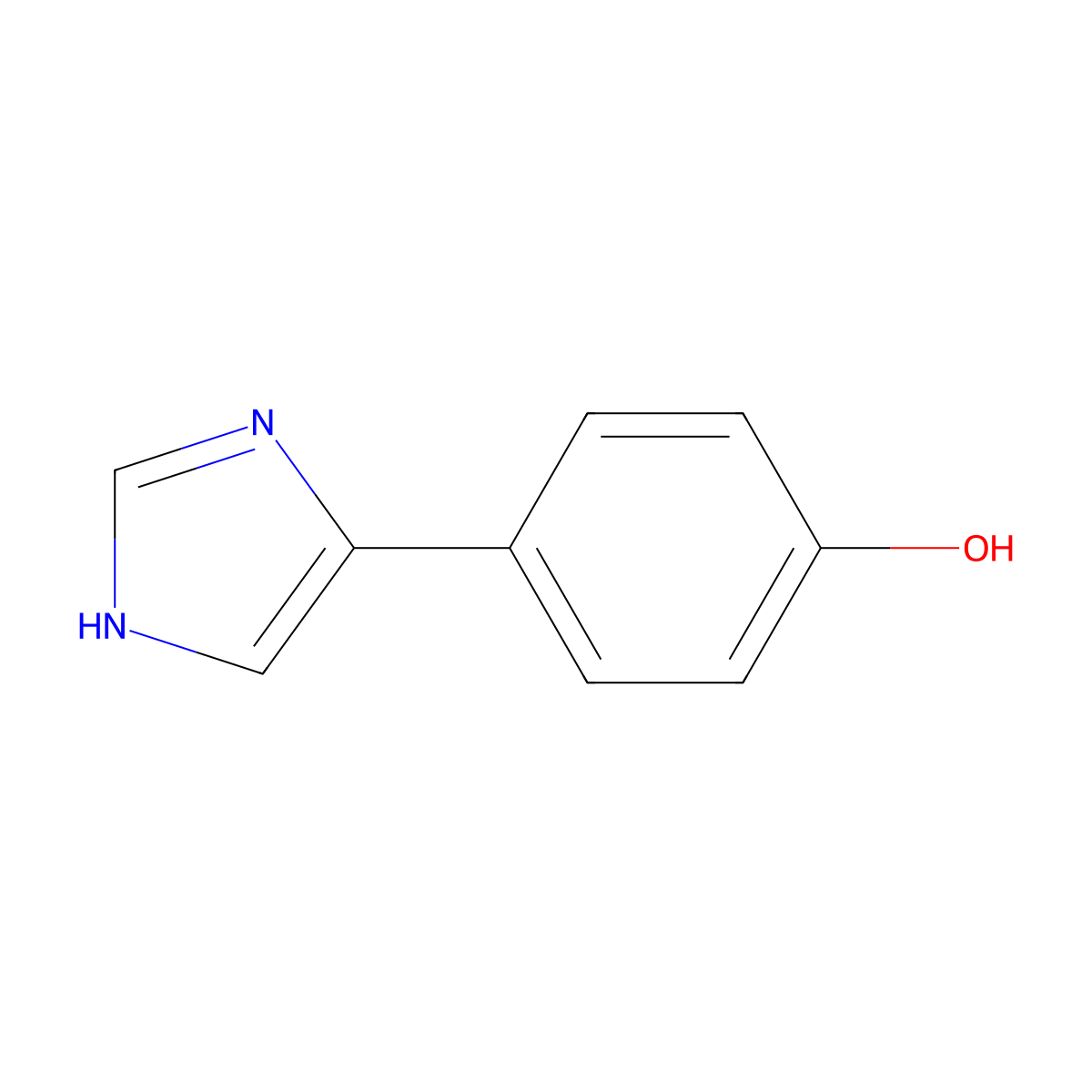 4-(1H-Imidazol-4-yl)phenol molecular structure, CAS 68535-65-9