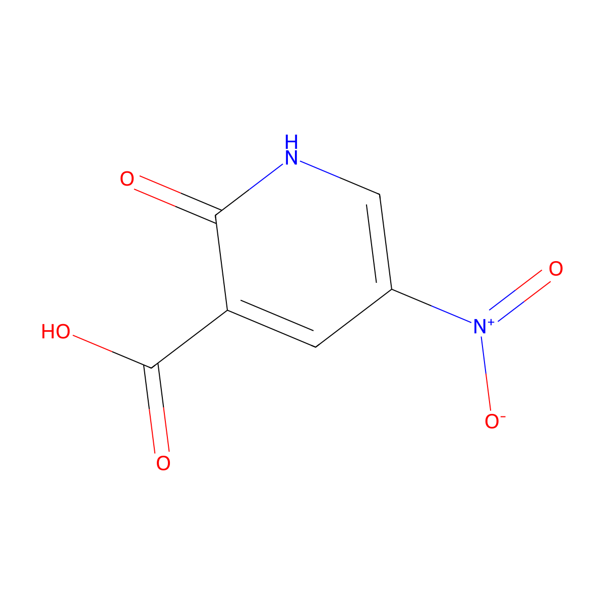 2-Hydroxy-5-nitronicotinic acid molecular structure, CAS 6854-07-5