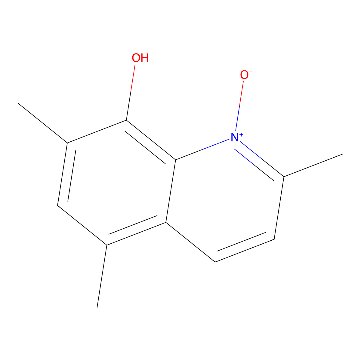 2,5,7-Trimethylquinolin-8-ol 1-oxide molecular structure, CAS 6854-17-7