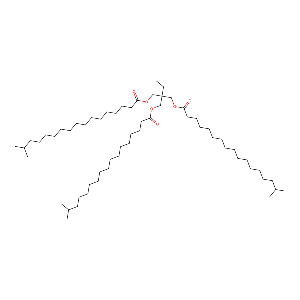 Trimethylolpropane triisostearate molecular structure, CAS 68541-50-4