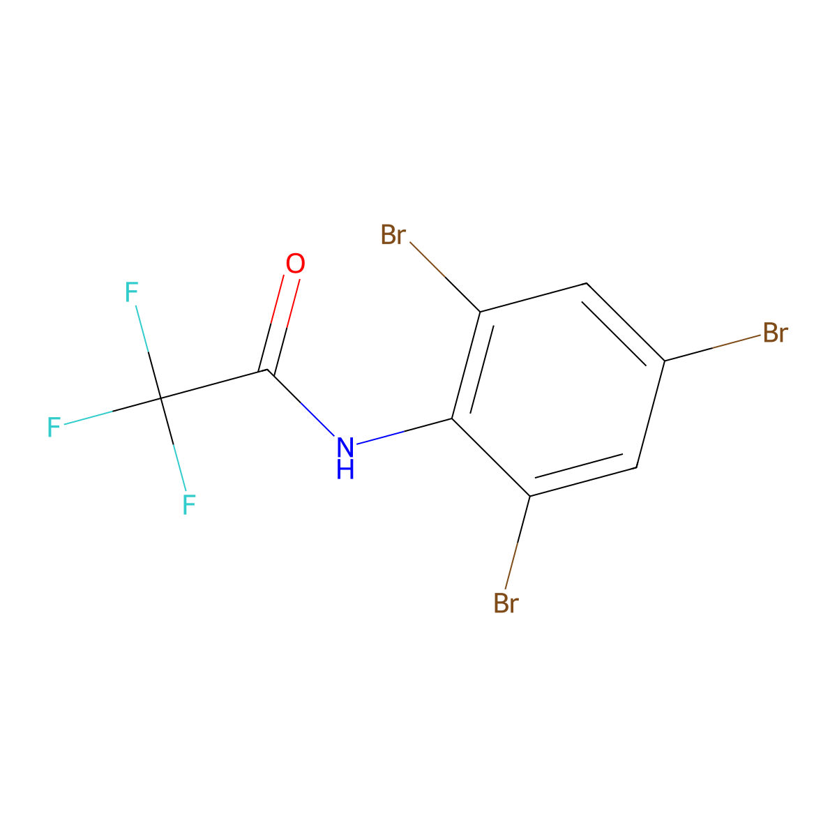 2,2,2-trifluoro-N-(2,4,6-tribromophenyl)acetamide molecular structure, CAS 68545-90-4