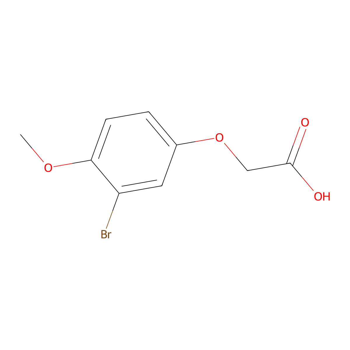 2-(3-Bromo-4-methoxyphenoxy)acetic acid molecular structure, CAS 68545-92-6