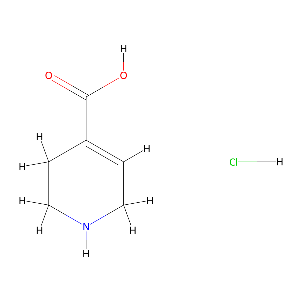 Isoguvacine Hydrochloride molecular structure, CAS 68547-97-7