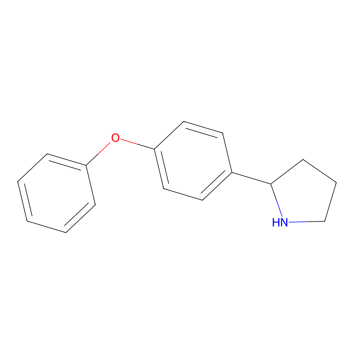 2-(4-Phenoxyphenyl)pyrrolidine molecular structure, CAS 68548-73-2