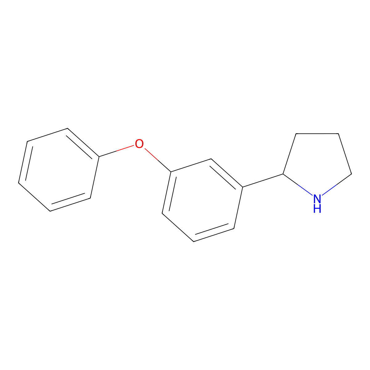 2-(3-Phenoxyphenyl)pyrrolidine molecular structure, CAS 68548-75-4
