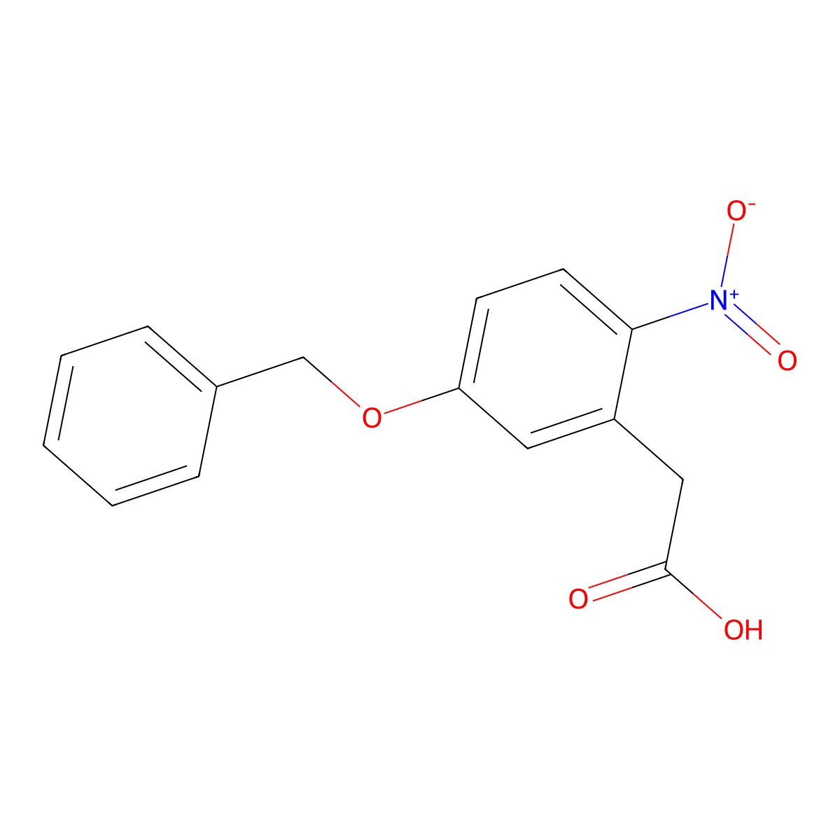 5-(Benzyloxy)-2-nitrophenylacetic Acid molecular structure, CAS 6855-55-6