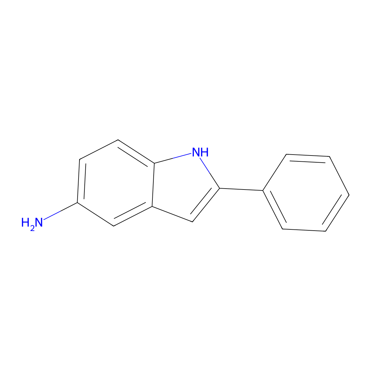 2-phenyl-1H-indol-5-amine molecular structure, CAS 6855-64-7