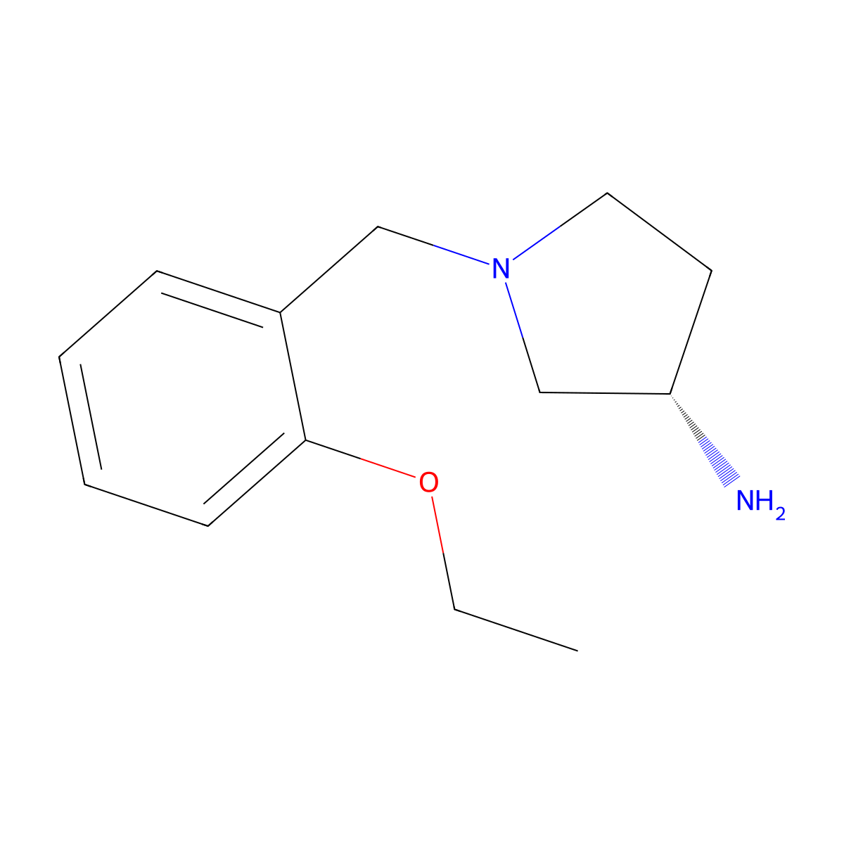 (S)-1-(2-Ethoxybenzyl)pyrrolidin-3-amine molecular structure, CAS 685501-51-3