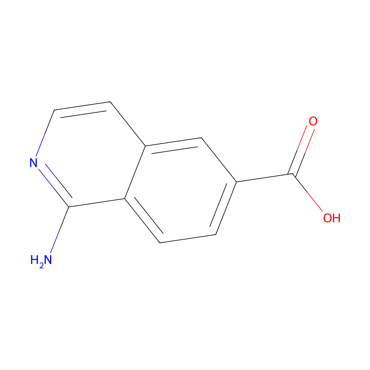 1-Aminoisoquinoline-6-carboxylic acid molecular structure, CAS 685502-48-1