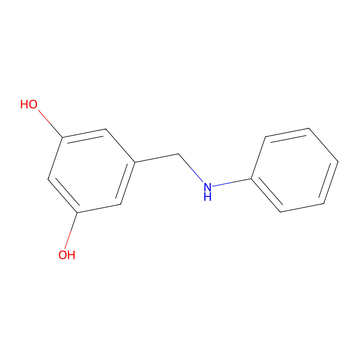 1,3-Benzenediol, 5-[(phenylamino)methyl]- molecular structure, CAS 685503-40-6