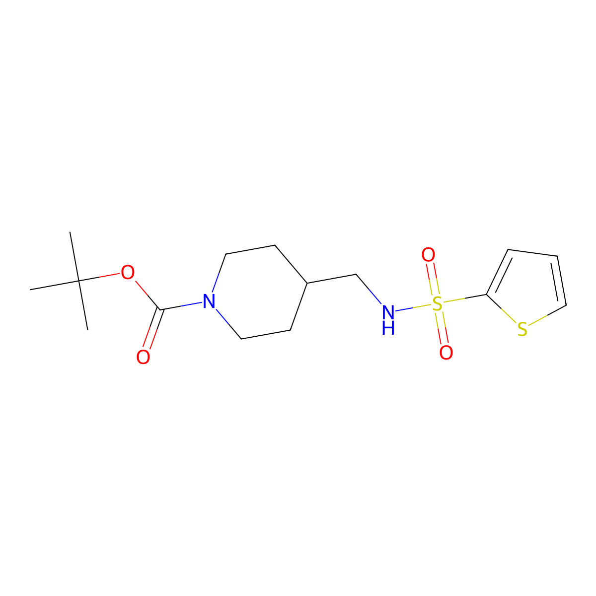 tert-Butyl 4-((thiophene-2-sulfonamido)methyl)piperidine-1-carboxylate molecular structure, CAS 685505-97-9