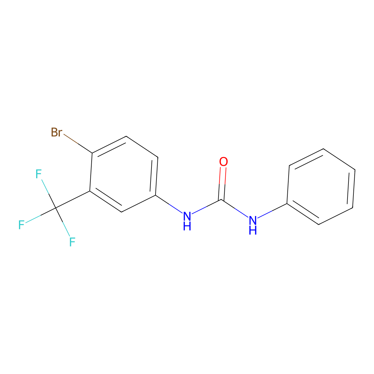 1-(4-Bromo-3-(trifluoromethyl)phenyl)-3-phenylurea molecular structure, CAS 685506-51-8