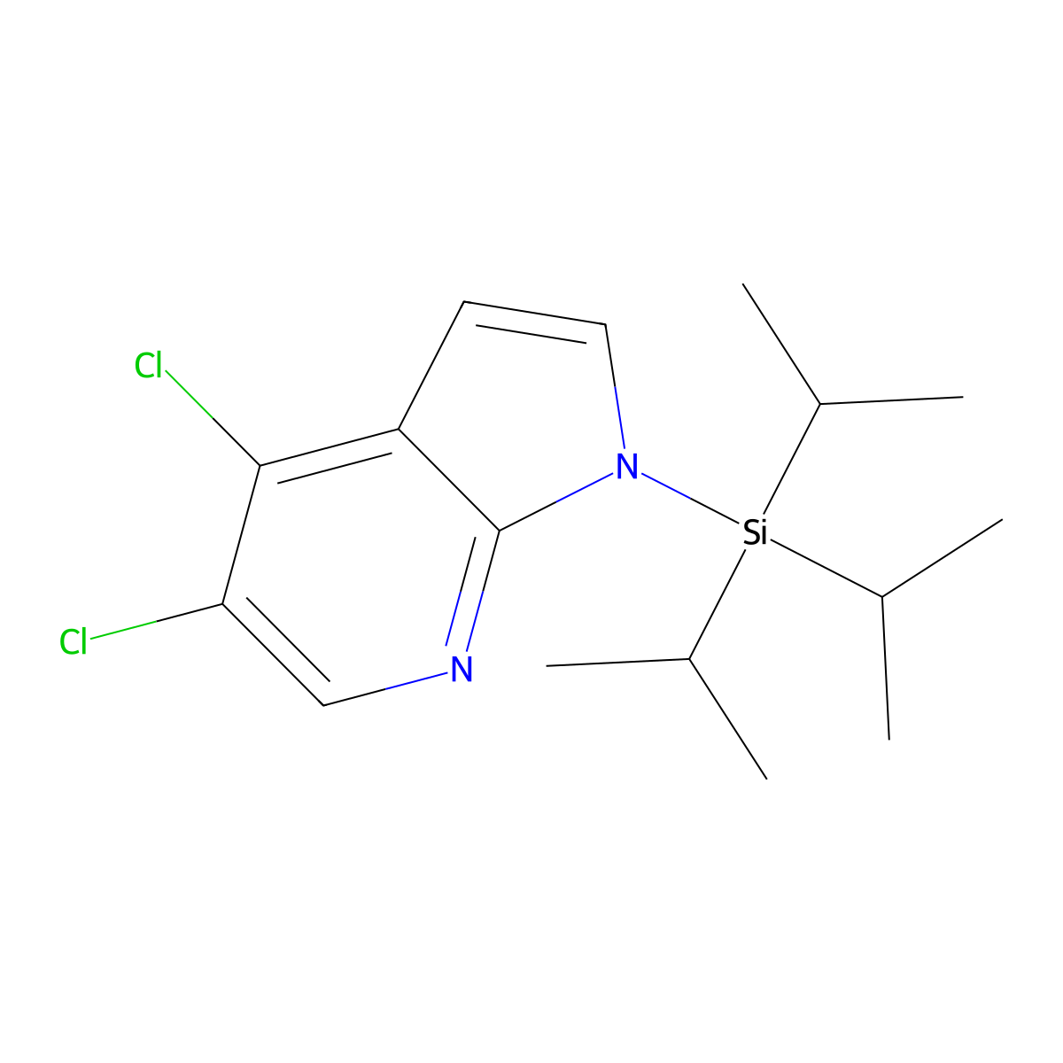 4,5-Dichloro-1-(triisopropylsilyl)-1H-pyrrolo[2,3-b]pyridine molecular structure, CAS 685513-95-5