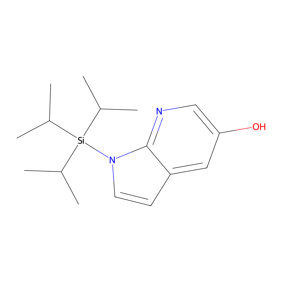 1-(Triisopropylsilyl)-1h-pyrrolo[2,3-b]pyridin-5-ol molecular structure, CAS 685514-01-6