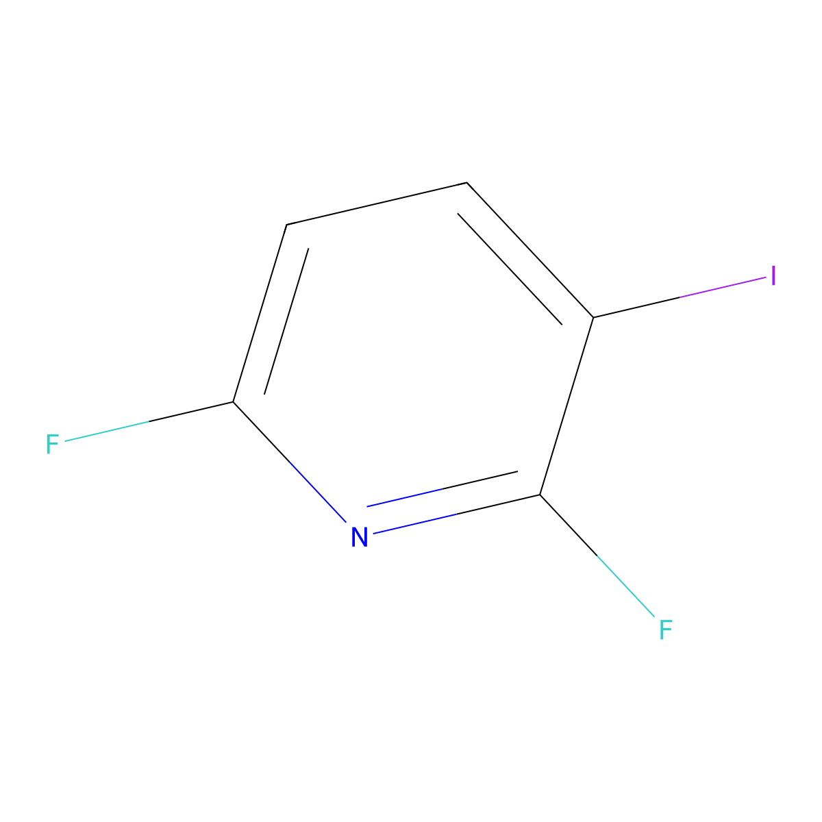 2,6-Difluoro-3-iodopyridine molecular structure, CAS 685517-67-3