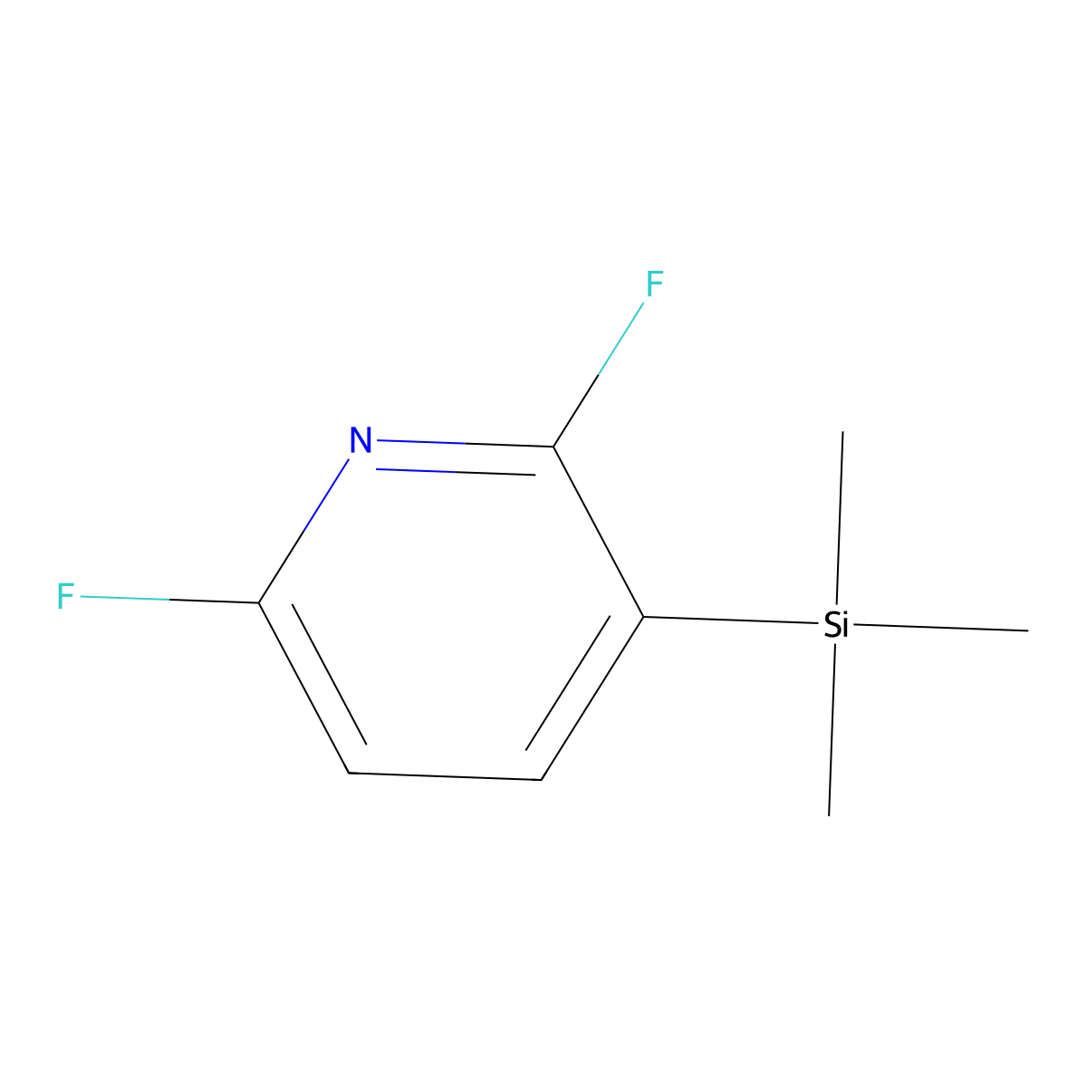 2,6-Difluoro-3-(trimethylsilyl)pyridine molecular structure, CAS 685517-68-4