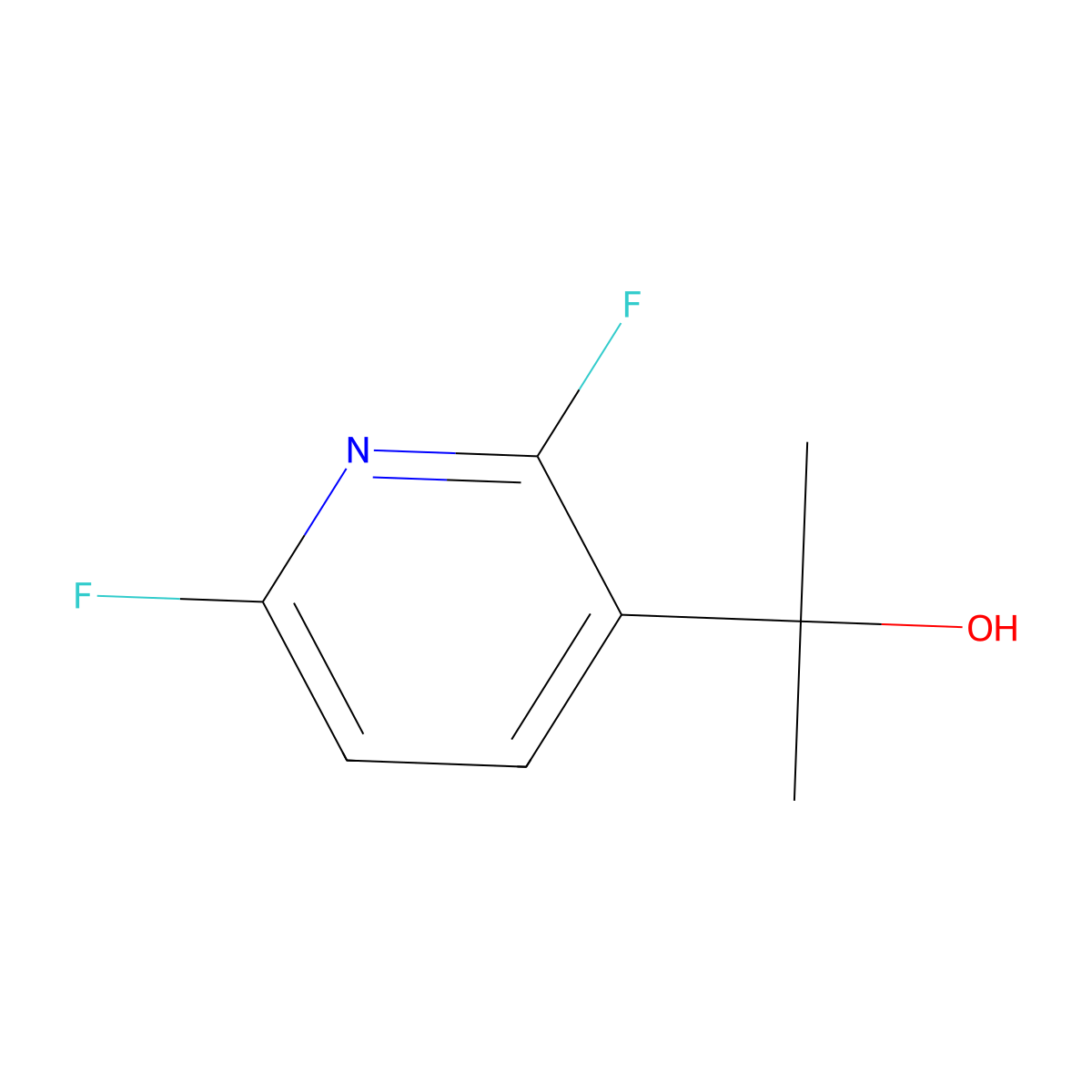 2,6-Difluoro-alpha,alpha-dimethyl-3-pyridinemethanol molecular structure, CAS 685517-69-5