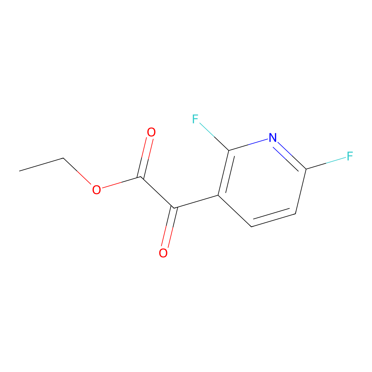 Ethyl 2-(2,6-difluoropyridin-3-yl)-2-oxoacetate molecular structure, CAS 685517-70-8