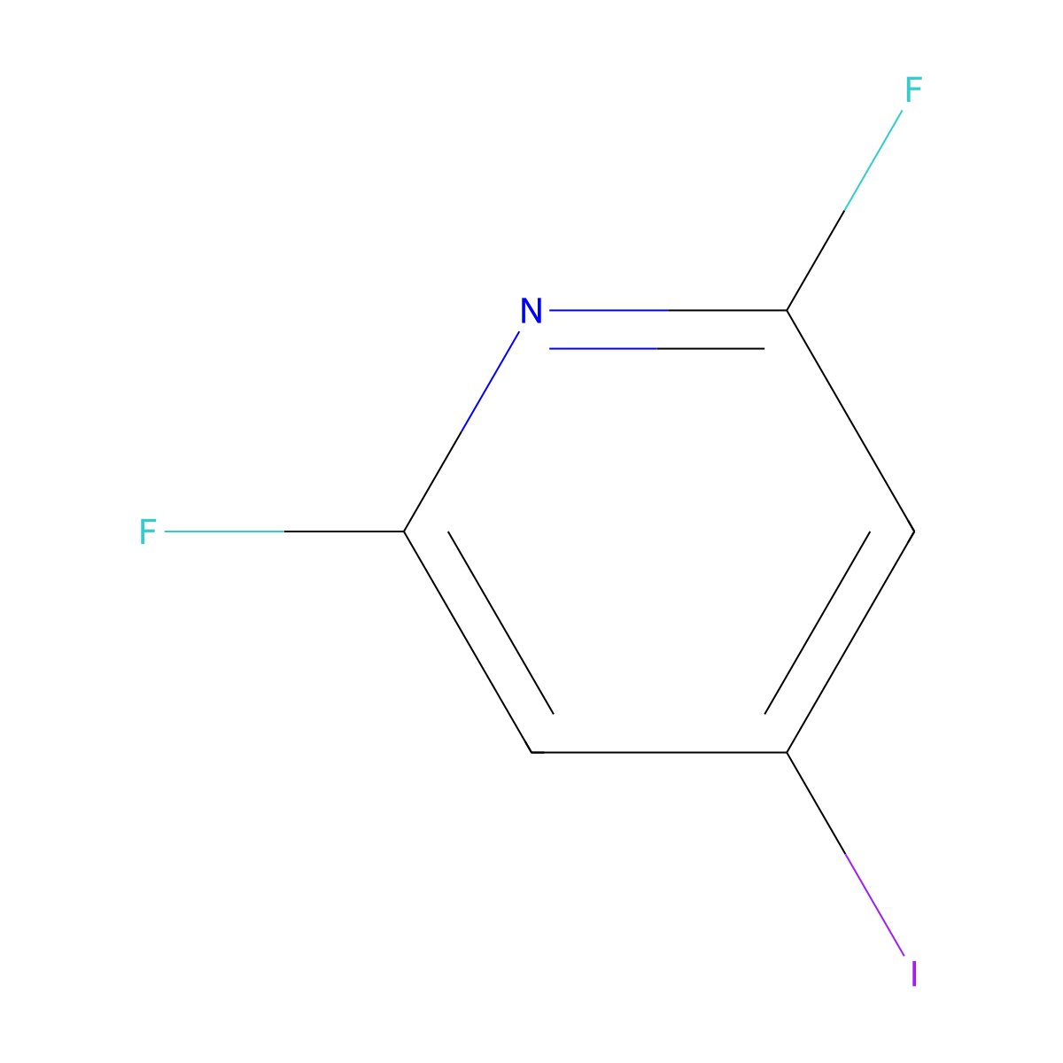 2,6-Difluoro-4-iodopyridine molecular structure, CAS 685517-71-9