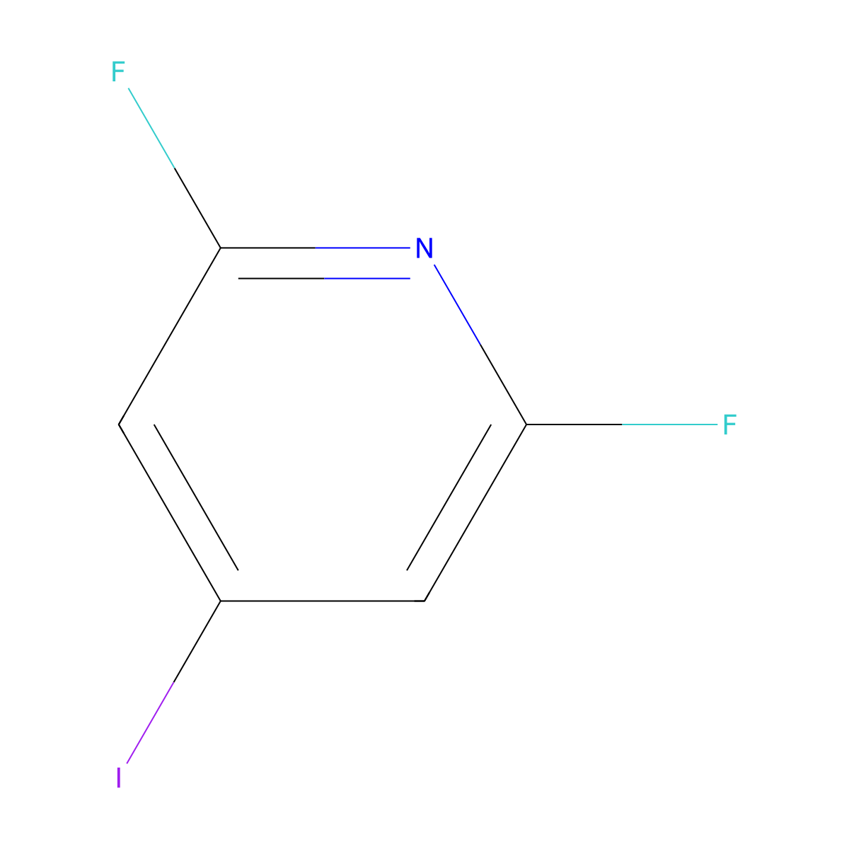 2,6-Difluoro-4-iodopyridine molecular structure, CAS 685517-71-9