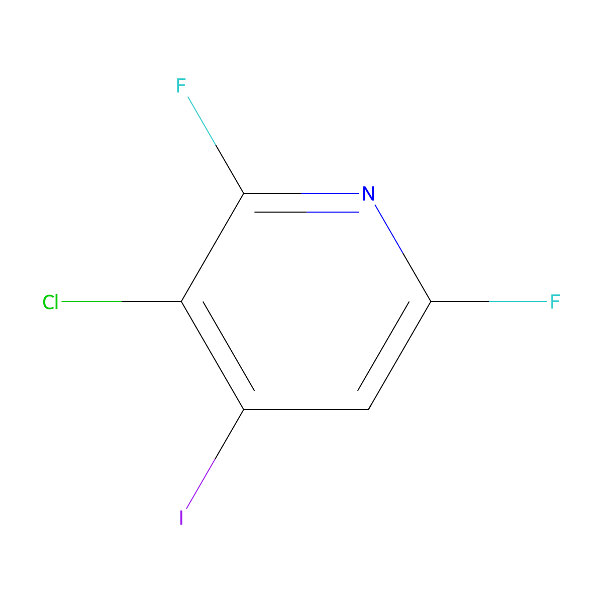 3-Chloro-2,6-difluoro-4-iodopyridine molecular structure, CAS 685517-73-1