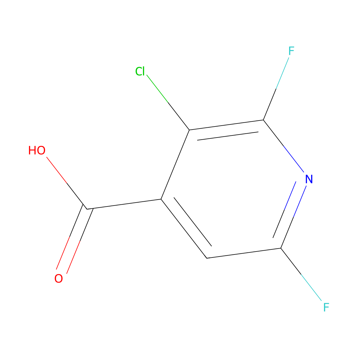 3-Chloro-2,6-difluoro-isonicotinic acid molecular structure, CAS 685517-75-3