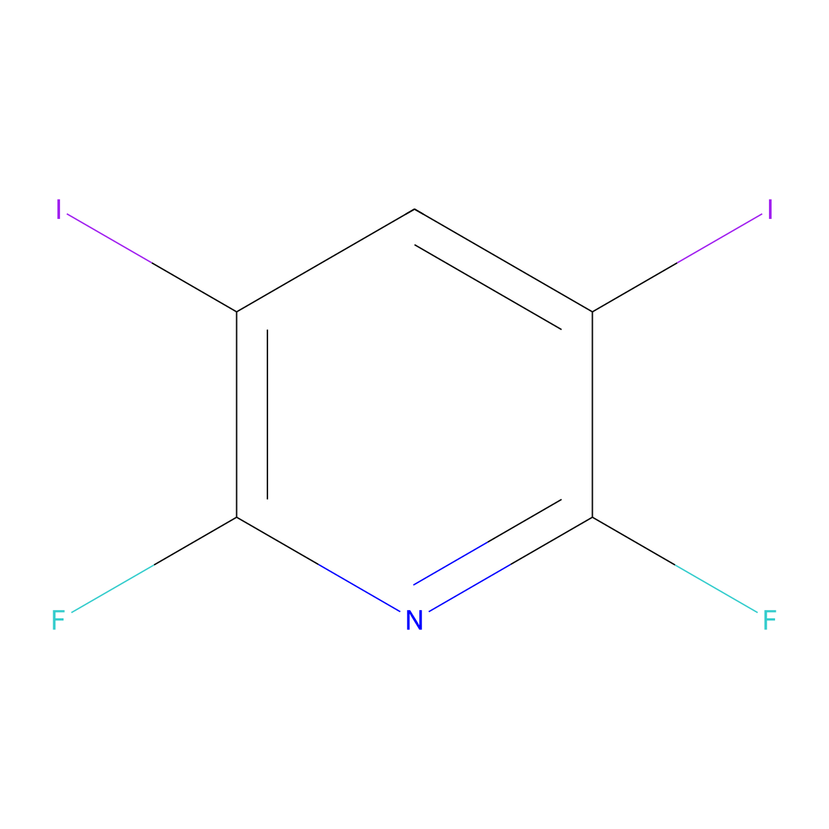 2,6-Difluoro-3,5-diiodopyridine molecular structure, CAS 685517-77-5